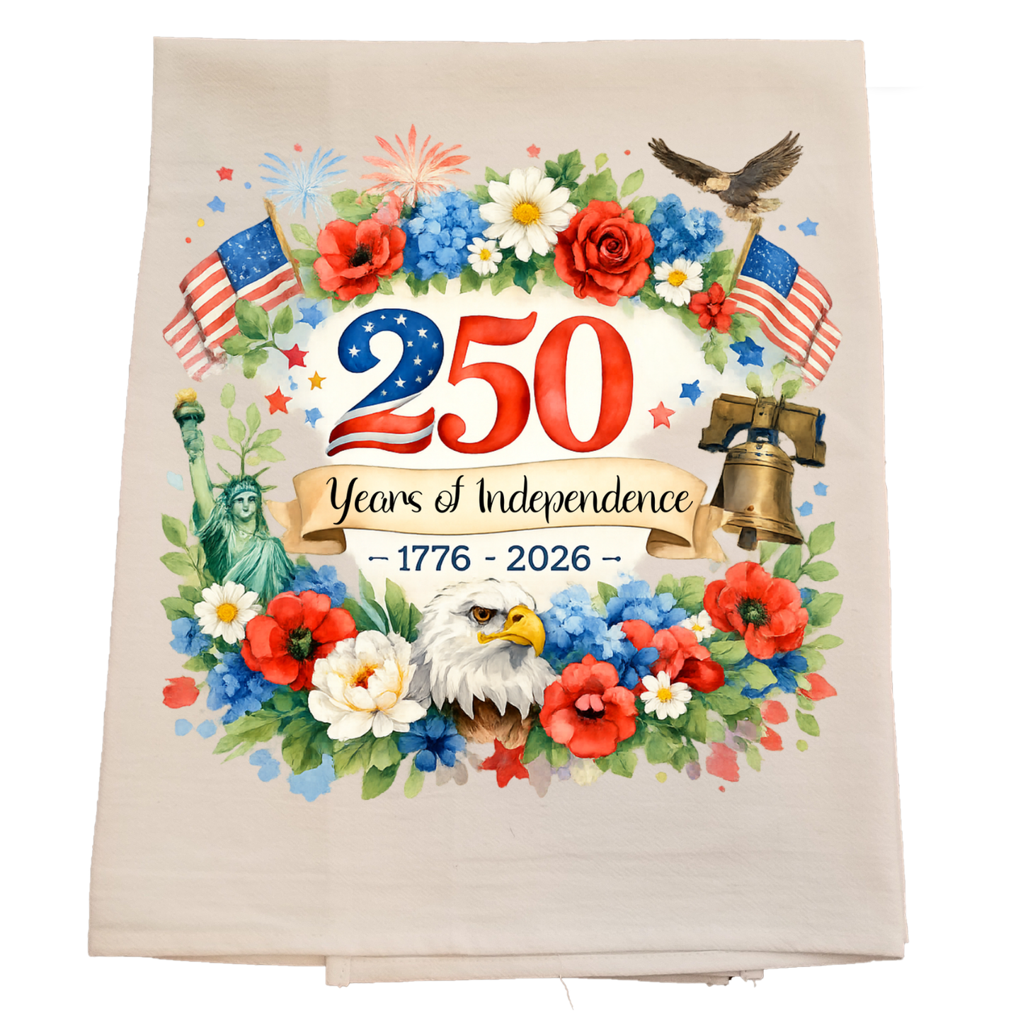 Floral 250 Tea Towel