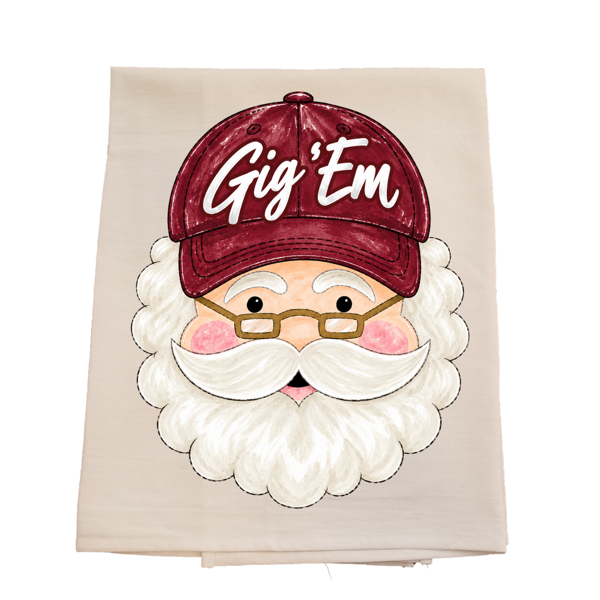 Texas A&M Santa Tea Towel