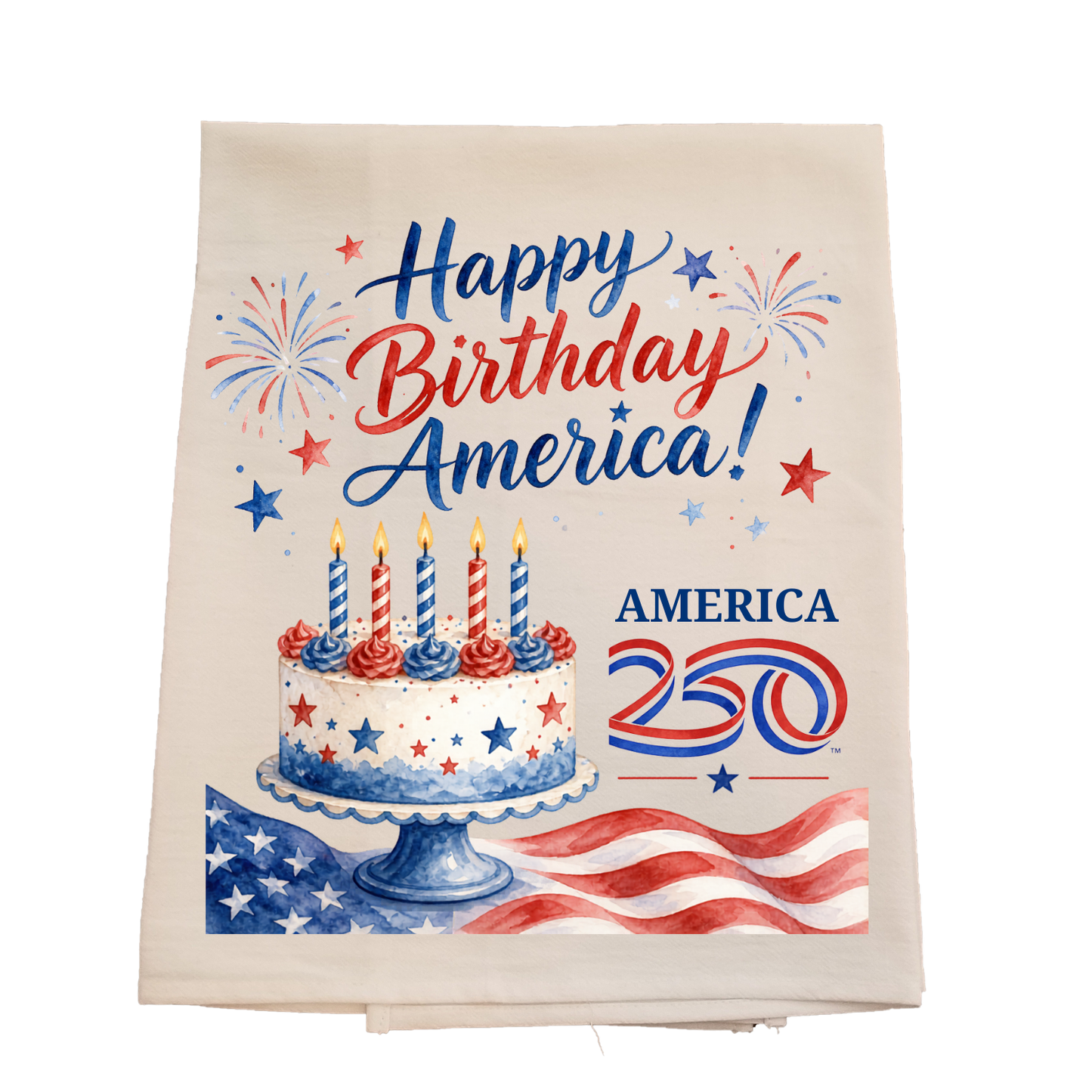 Happy Birthday America Tea Towel