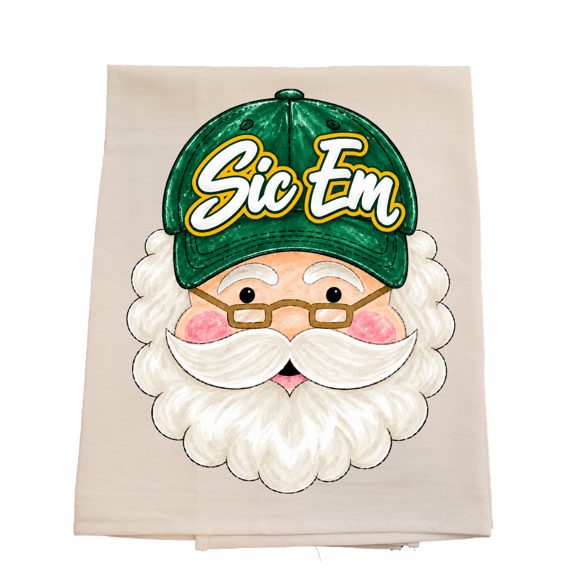 Baylor Santa Tea Towel