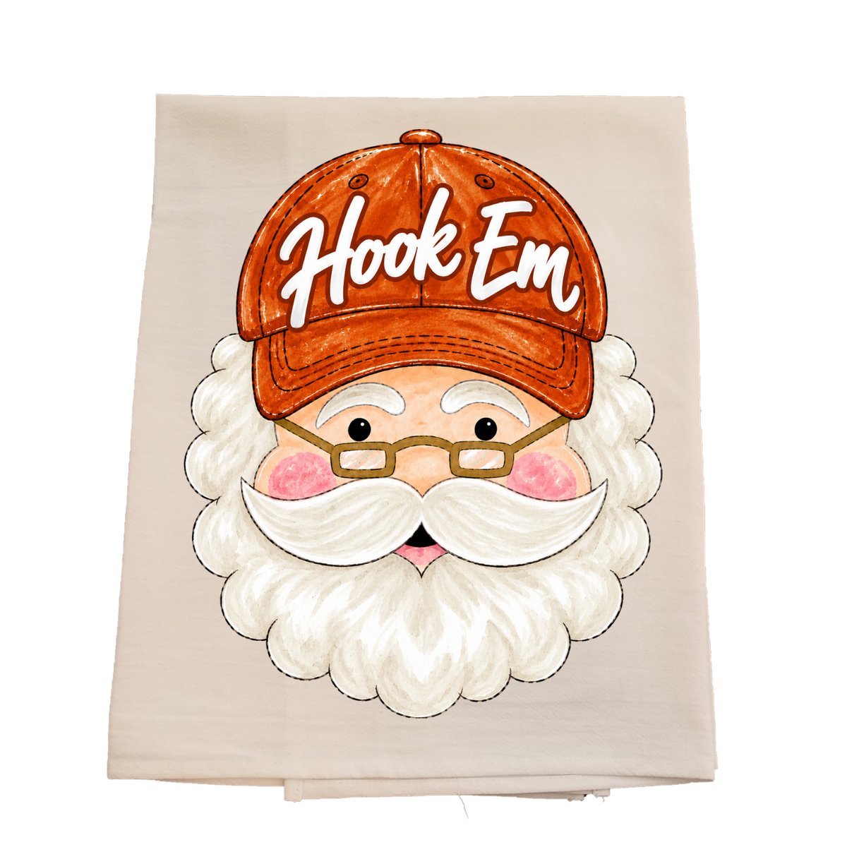UT Santa Tea Towel