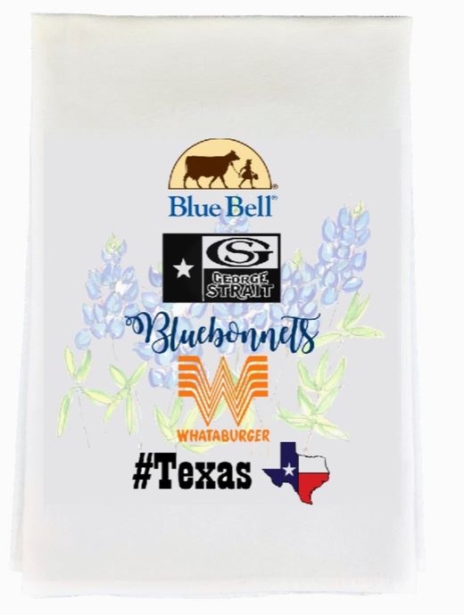 Texas Things Tea Towel