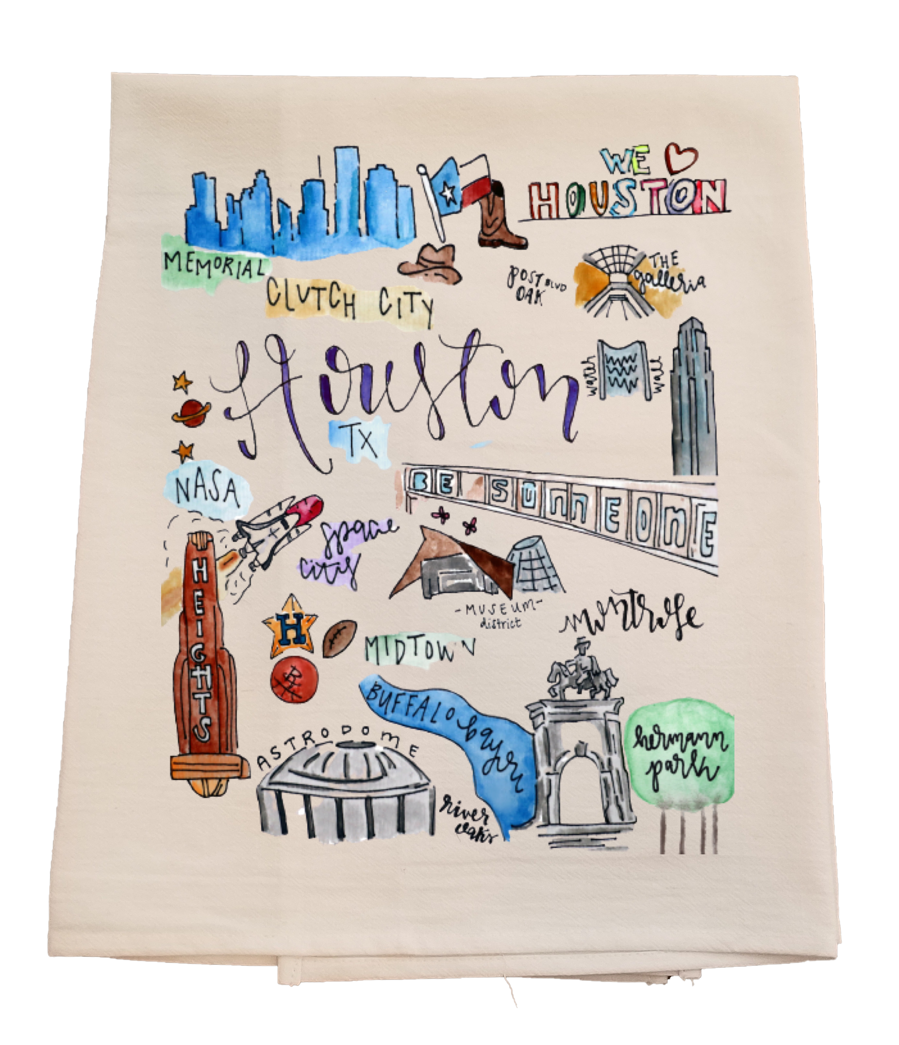 Houston Tea Towel image 0