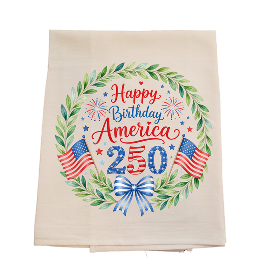 250 Wreath Tea Towel