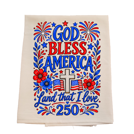 God Bless America Tea Towel
