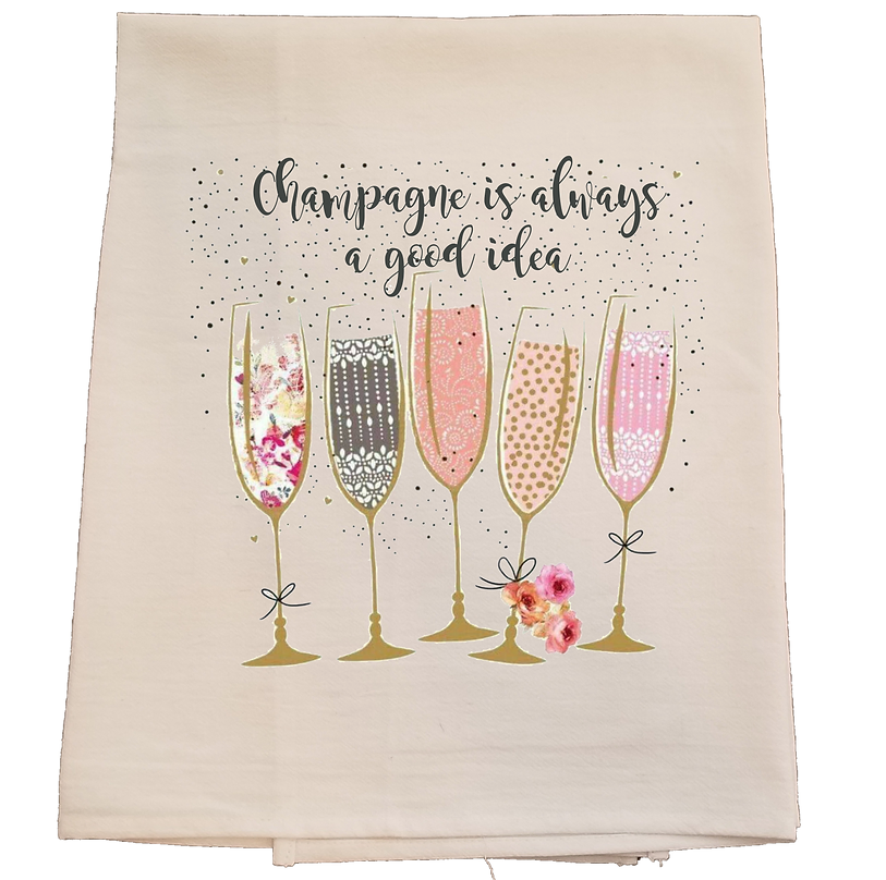 Champagne Tea Towel