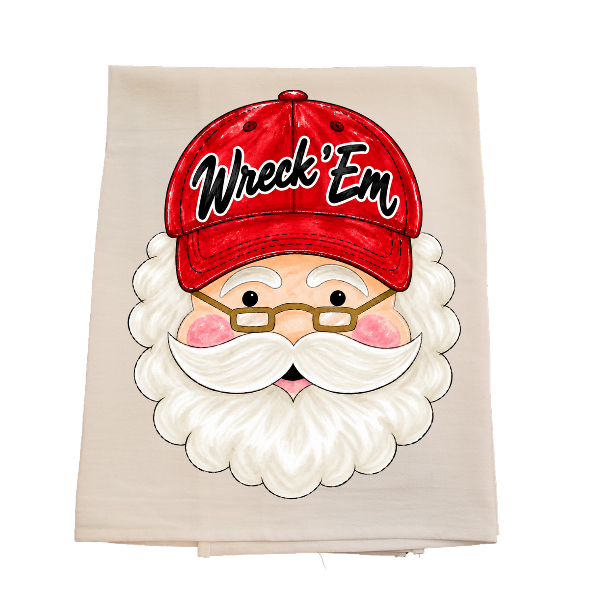 Texas Tech Santa Tea Towel
