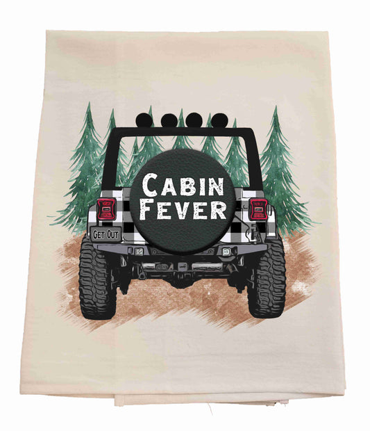 Cabin Fever Tea Towel