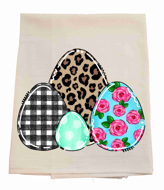 Eggs Cheetah Tea Towel