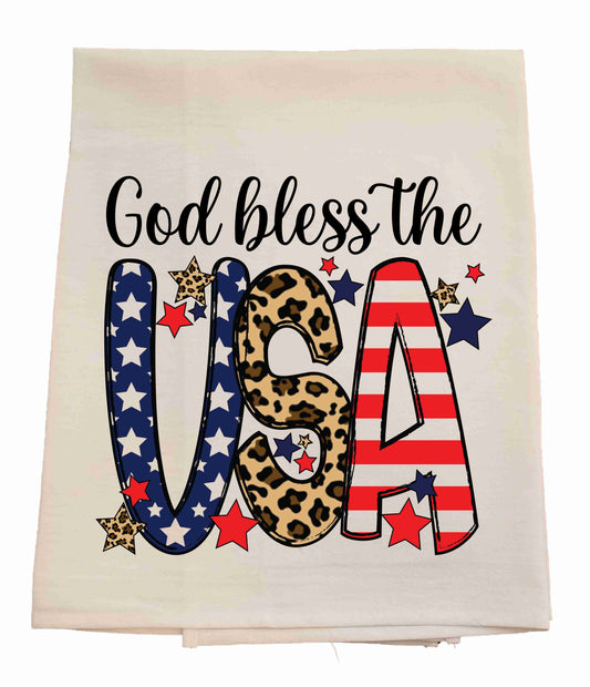 God Bless USA Tea Towel