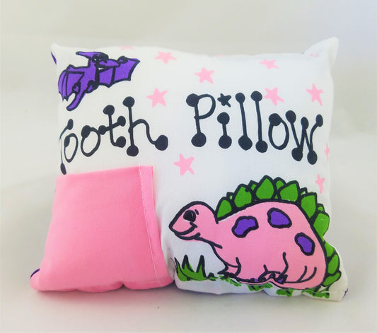 Pink Dino Tooth Pillow