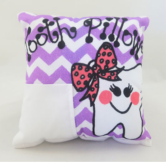 Purple Chevron Tooth Pillow