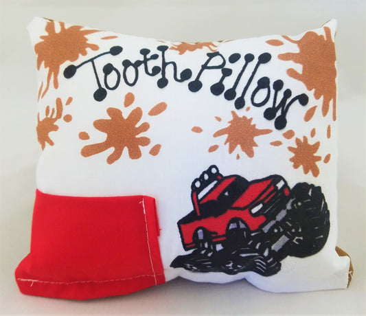 Monster Truck Tooth Pillow