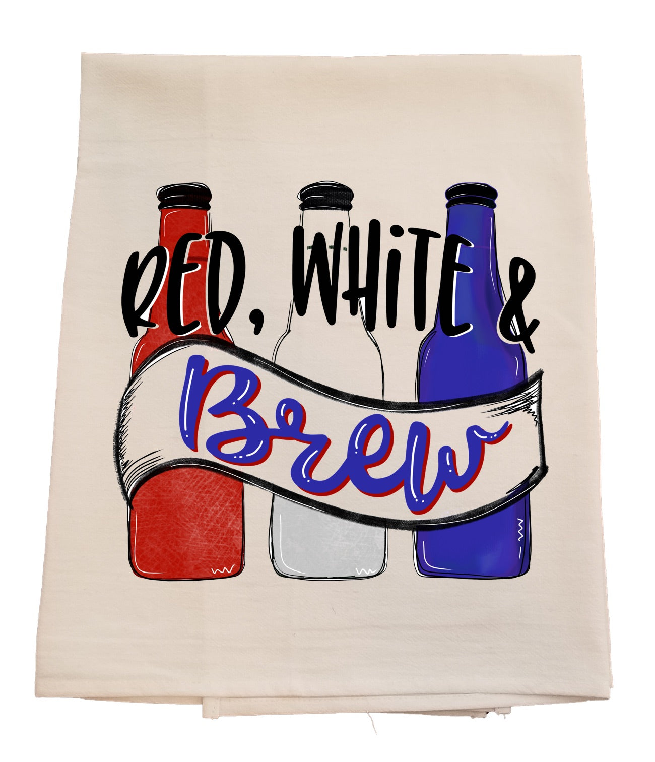 Red, White, & Brew Tea Towel