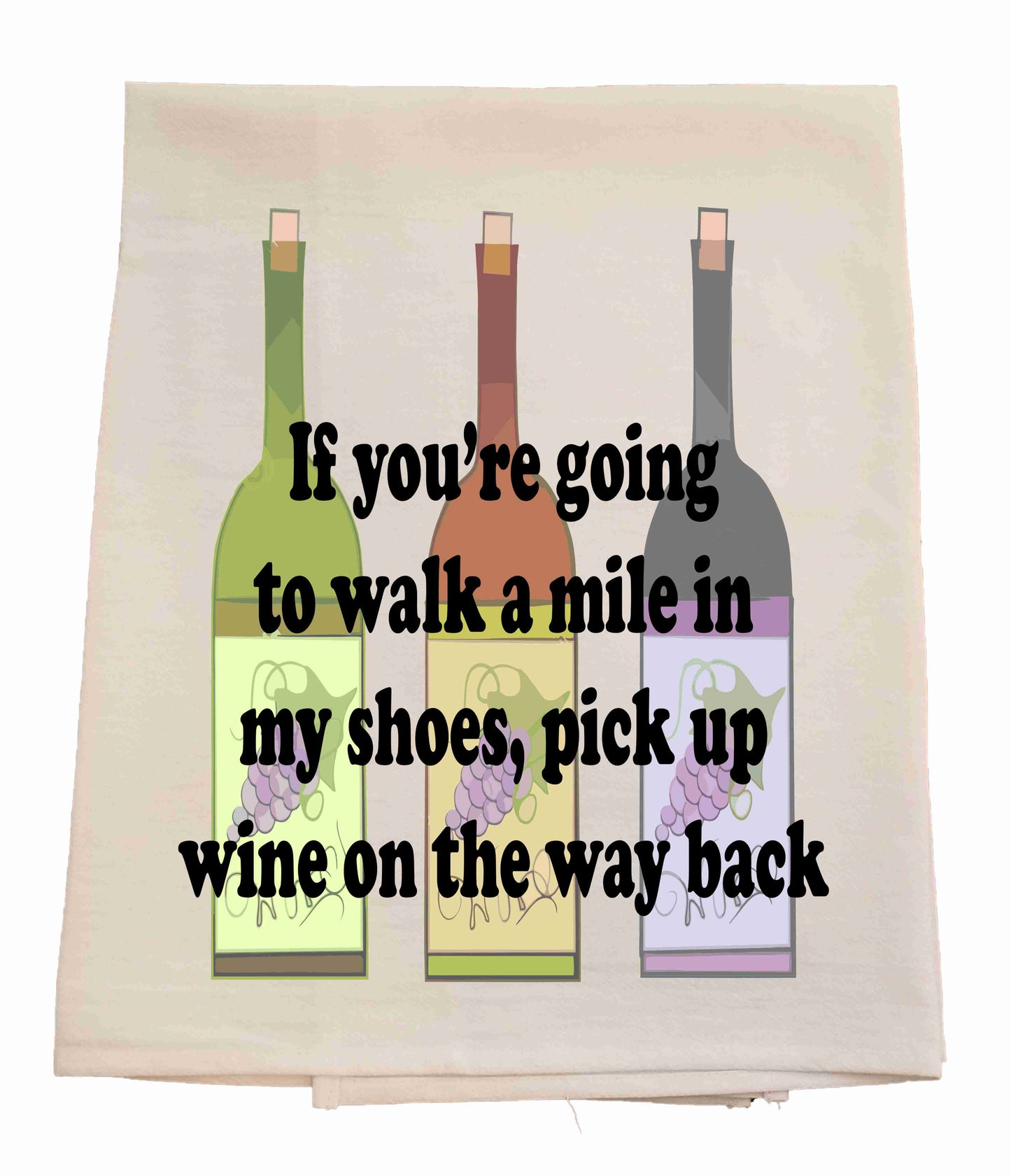 Walk A Mile Tea Towel