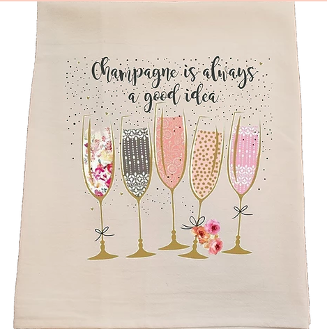 Champagne Tea Towel